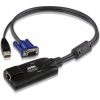 Aten USB VGA KVM Adapter 1 x RJ-45 Female, 1 x USB Male, 1 x HDB-15 Male