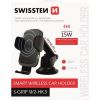 Swissten W2-HK3 Универсальный Держатель C 15W Беспроводной Зарядкой + Micro USB Провод 1.2м Черный
