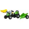 Rolly Toys Bērnu traktors ar pedāļiem rollyKid Deutz ar kausu un  piekabi  (2,5-5 gadiem) 023196 Vācija