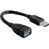 DELOCK Cable USB 3.0 Ext. A/A 15cm ma/fe