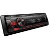 Pioneer MVH-S120UB MOSFET 4x50W;  USB,FLAC,MP3 ;FM;AUX in;1xRCA; balts/sarkans apgaismojums     .