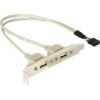 DELOCK Slotblech intUSB 5pin to2xUSB2ext