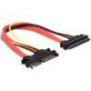 DELOCK Cable SATA 22p>22p m/f Extens20cm