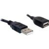 DELOCK Cable USB 2.0 Extension 15cm m/f