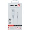 Swissten 5A Super Fast Charge priekš Huawei USB-C Datu un Uzlādes Kabelis 1.5m Balts