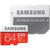 Samsung EVO+ Plus 64GB microSD + adapter class 10 Atmiņas kartes micro SD SDHC