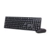 Gembird Keyboard KBS-W-01  Desktop set, Wireless, Keyboard layout US, Black, Mouse included, 390 g, English, Numeric keypad, No, Wireless connection,