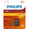 Philips Micro SDXC Card 128GB Class 10 UHS-I U1 + Adapter
