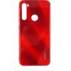 Evelatus Xiaomi Note 8 Water Ripple Full Color Electroplating Tempered Glass Case Red