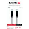 Swissten Basic Universāls Quick Charge 3.1 USB-C uz Micro USB Datu un Uzlādes Kabelis 0.4m Melns