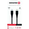 Swissten Basic Universāls Quick Charge 3.1 USB-C uz Lightning Datu un Uzlādes Kabelis 1m Melns