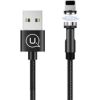 Usams SJ472 Rotatable Magnetic Универсальный 2.1A Apple Lightning (MD818ZM/A) USB Кабель данных и заряда 1m Черный