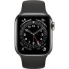 Apple Watch 6 GPS + Cellular 40mm Stainless Steel Sport Band, graphite/black (M06X3EL/A) Smart-Watch Pulksteņi