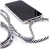 Evelatus Apple iPhone XR Case with rope Black Stripes Transparent