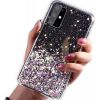 Fusion Glue Glitter Back Case Silikona Aizsargapvalks Apple iPhone 12 Pro Max Melns