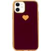 Fusion Heart Case Silikona Aizsargapvalks Priekš Apple iPhone 11 Pro Max Sarkans