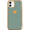 Fusion Heart Case Silikona Aizsargapvalks Priekš Apple iPhone 11 Pro Max Zaļš