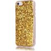 Fusion Gold Sequins Back Case Silikona Aizsargapvalks Priekš Apple iPhone X / XS Zeltains