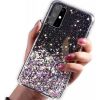 Fusion Glue Glitter Back Case Silikona Aizsargapvalks Priekš Apple iPhone 11 Pro Melns