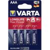 1x4 Varta Longlife Max Power Micro AAA LR03