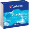 Matricas CD-R Verbatim 700MB 1x-52x Extra Protection Surface 10 Pack Slim