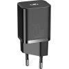 Baseus CCSUP-B01 tīkla lādētājs USB-C / 20W / 3A melns