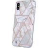 Fusion Geometric Marble silikona aizsargapvalks Apple iPhone 12 Pro Max rozā