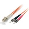 Equip Patchcord światłowodowy LC - ST Singlemode Duplex OS2, 10m,żółty (254236)