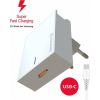 Swissten Premium 25W Samsung Super Fast Charging lādētājs ar 1.2 m USB-C uz USB-C kabeli Balts