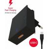 Swissten Premium 25W Samsung Super Fast Charging lādētājs ar 1.2 m USB-C uz USB-C kabeli Melns Telefonu lādētāji 220v
