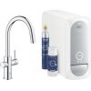 virtuves izlietnes maisītājs ar filtru Grohe Blue Home, C-veida iztece, izvelkama dušas galva,  chrome