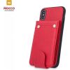 Mocco Smart Wallet Case Чехол Из Эко Кожи - Держатель Для Визиток Apple iPhone XS Max Красный