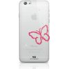 White Diamonds Lipstick Butterfly Aizmugurējais Plastikāta Apvalks ar Swarovski Kristāliem Priekš Apple iPhone 6 / 6S Caursīdīgs