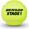 Tennis balls Dunlop STAGE 1 GREEN 60-bucket ITF