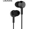 USAMS Fashion EP-12 стерео Наушники с микрофоном 3.5mm / 1.2m Черные