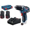 Bosch GSR 12V-35, 2x3.0Ah, GAL 12V-40 Urbjmašīna