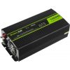 Strāvas pārveidotājs Green Cell® 24V 230V sinusoid 1000W
