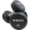 TKO gumijota hantele Pro 32kg melns (K828RR-32)