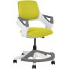 Bērnu mācību krēsls ROOKEE 64x64xH76-93cm, sēdvieta un atzveltne: audums, krāsa: sinepju dzeltens, balts plastmasas rāmi