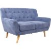 Sofa RIHANNA 2-seater 140x84xH87cm, blue fabric cover