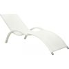 Guļamkrēsls MERIDIAN 180x75x73cm, rāmis: alumīnijs ar plastikāta pinumu, krāsa: balts