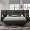 Кровать LEVANTER 160x200см, серый бархат
