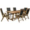 Dārza mēbeļu komplekts FUTURE, galds un 6 krēsli (2782), pagarināms, koks: akācija, apdare: piesūcināts ar eļļu