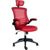 Рабочий стул RAGUSA 66,5x51xH117-126cм, сиденье и спинка: сетка из ткани, цвет: красный