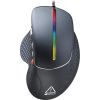 Canyon Wired High-end Gaming Mouse with 6 programmable buttons, sunplus optical sensor, 6 levels of DPI and up to 6400, 2 million times key life, 1.65m Braided USB cable,Matt UV coating surface and RGB lights with 7 LED flowing mode, size:123*81*53mm, 150