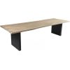 Dārza galds ROYAL 290x100xH76cm, galda virsma: tīkkoks, apdare: senlaicīgs, nav eļļots, alumīnija kājas, krāsa: pelēks