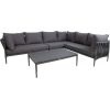 Garden furniture set BREMEN table and corner sofa, grey