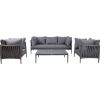 Garden furniture set BREMEN table, sofa and 2 chairs, grey