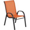 Детский стул DUBLIN KID 46x36xH59см, сиденье и спинка: оранжевый текстиль, черная стальная рама