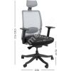 Darba krēsls ANGGUN 70x70xH116-130,5cm, melns